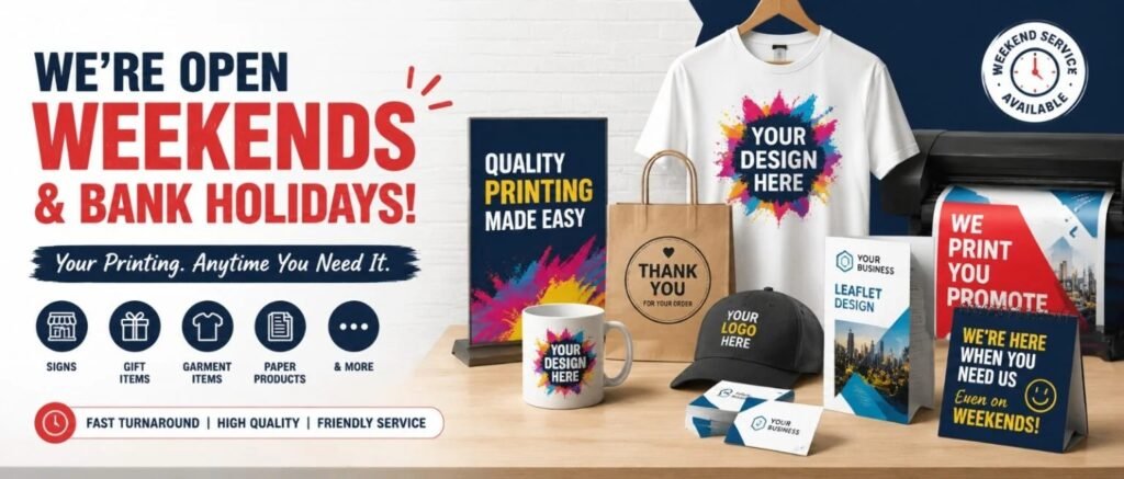Weekend Printing Service Huddersfield